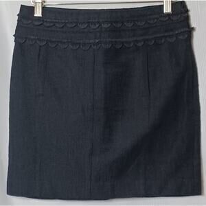Tory Burch Black Mini Skirt With Front Pockets. Size 2